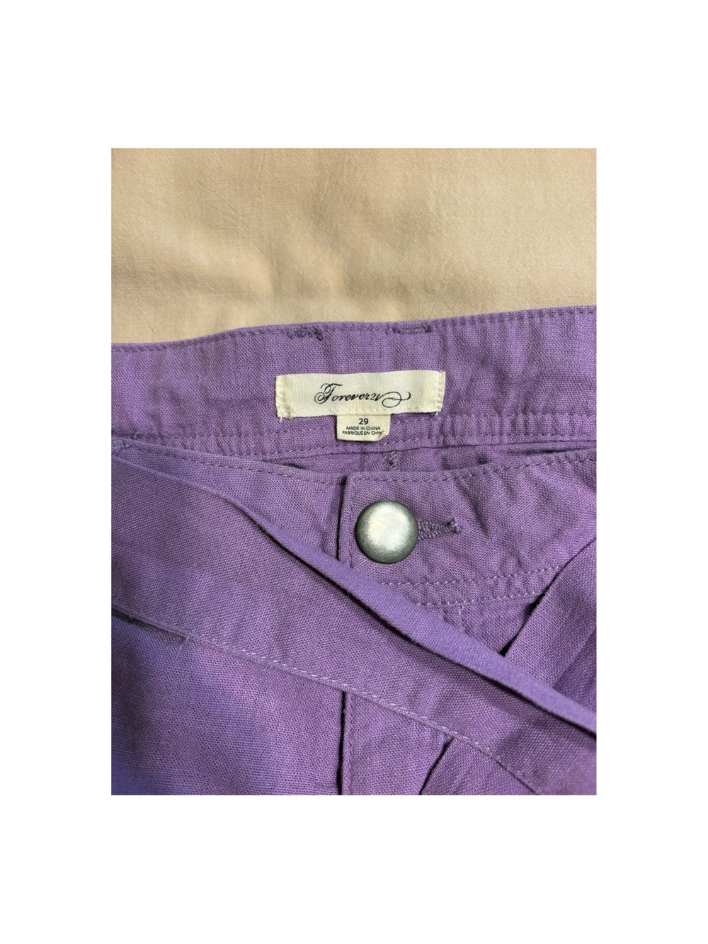 Forever 21 Lavender Women's High-Waist Bermuda Shorts